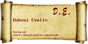 Dobosi Evelin névjegykártya