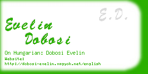 evelin dobosi business card